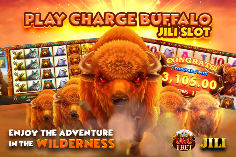 Play Charge Buffalo Slot with a free 100 bonus from JILI slots in the casino.
