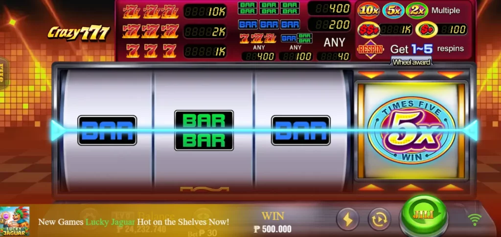 77 symbols IN CRAZY777 SLOT
